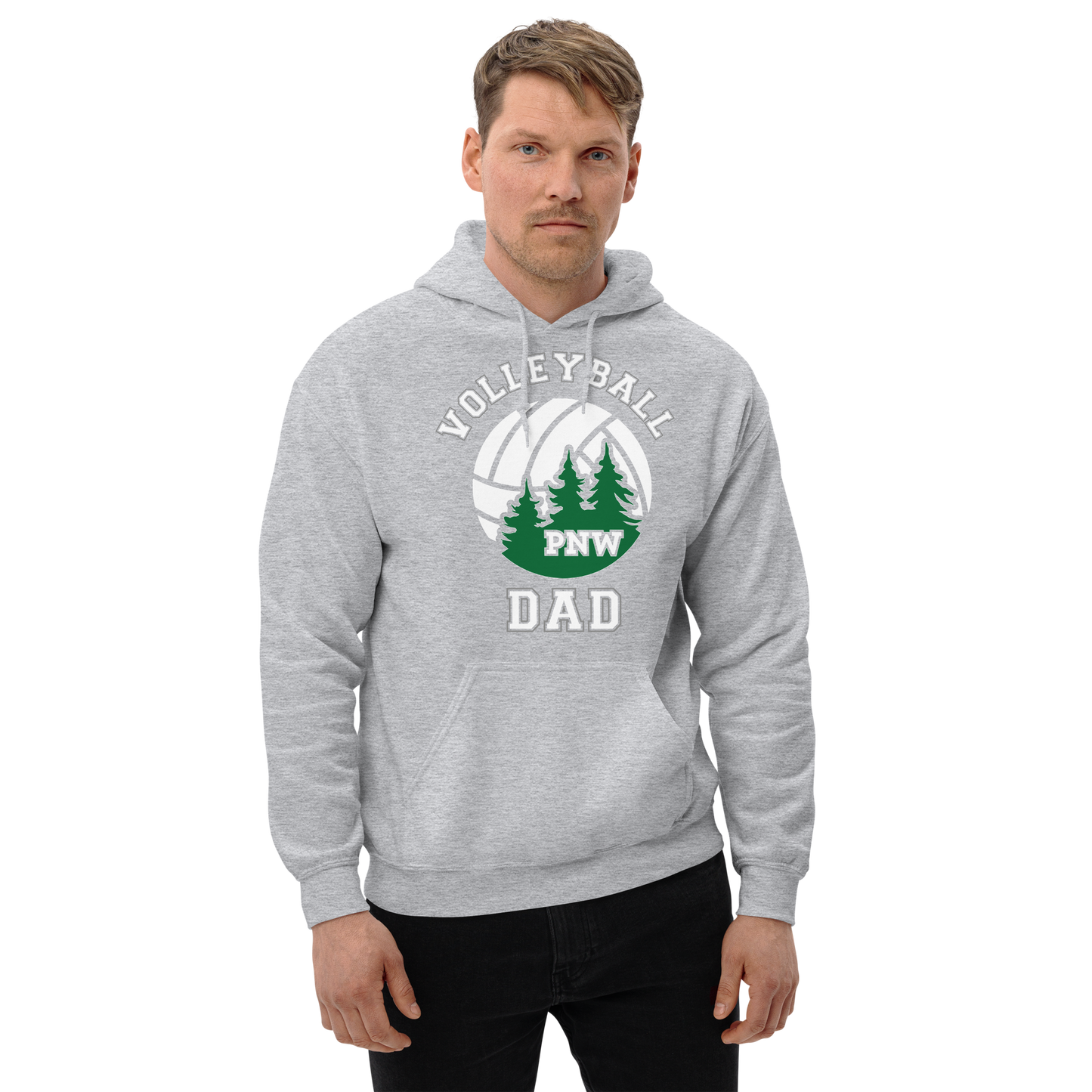 PNW Volleyball Fan Gear - Volleyball DAD Design 1 - Tee/Sweatshirt/Hoodie