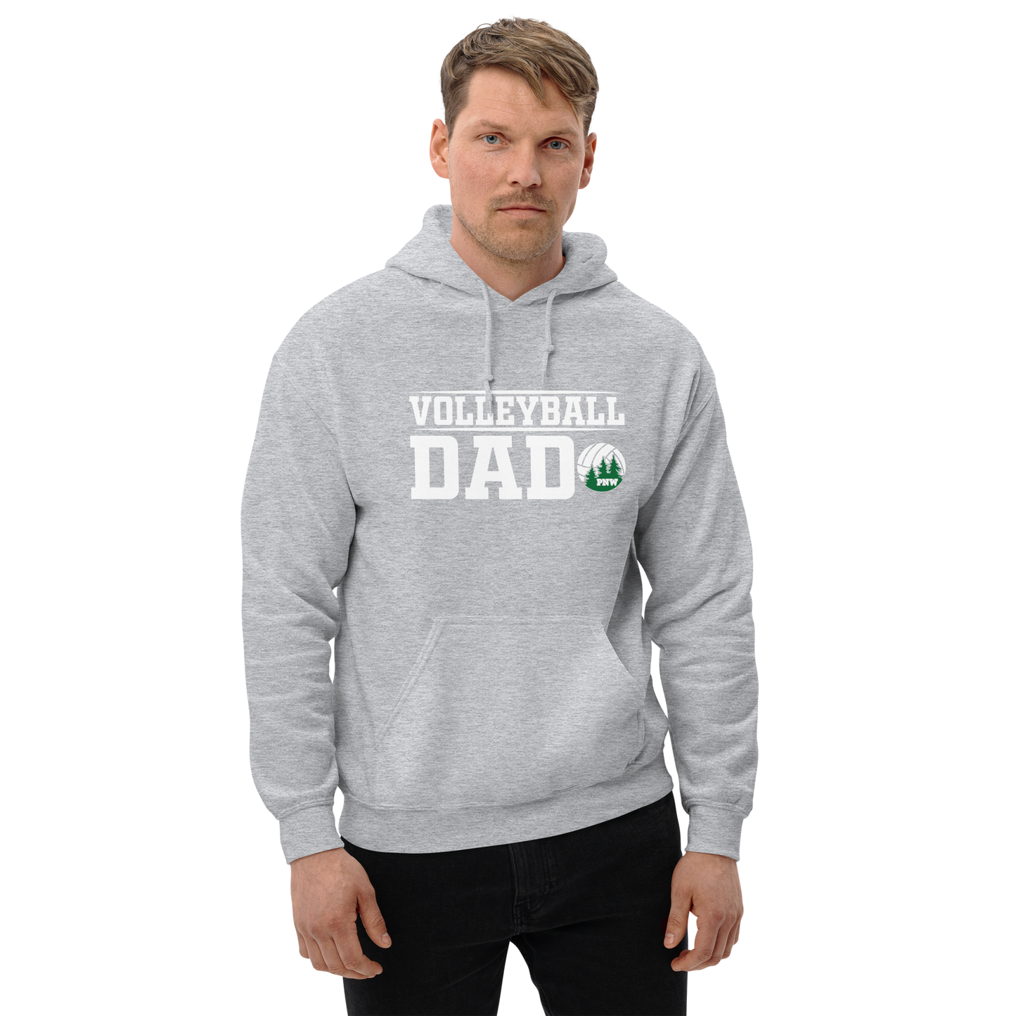 PNW Volleyball Fan Gear - Volleyball DAD Design 2 - Tee/Sweatshirt/Hoodie