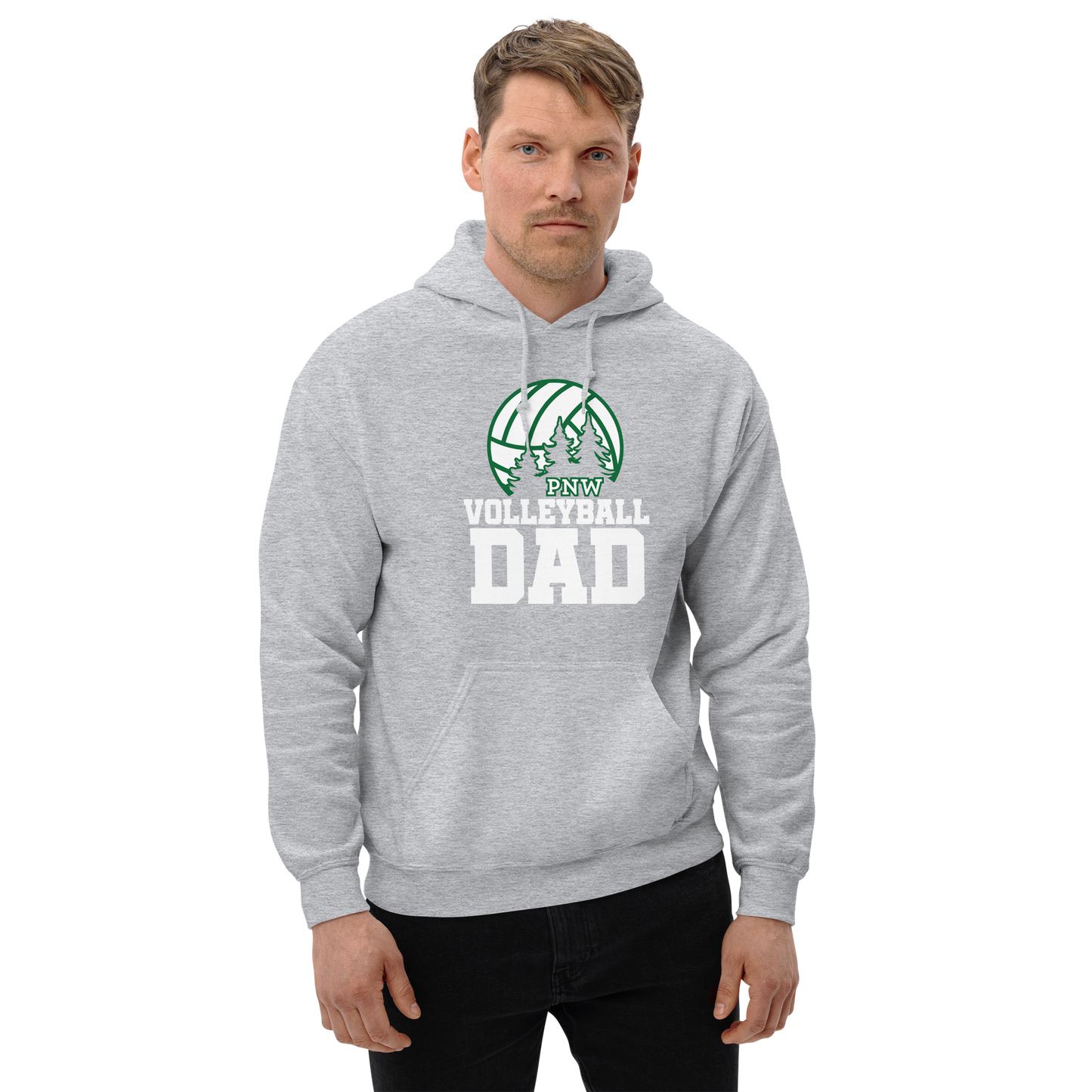 PNW Volleyball Fan Gear - Volleyball DAD Design 3 - Tee/Sweatshirt/Hoodie