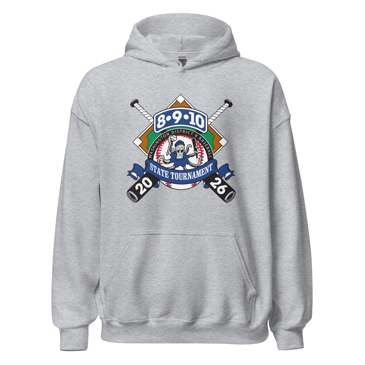 2026 Washington State 8-9-10 Baseball Tournament Core Blend Hoodie