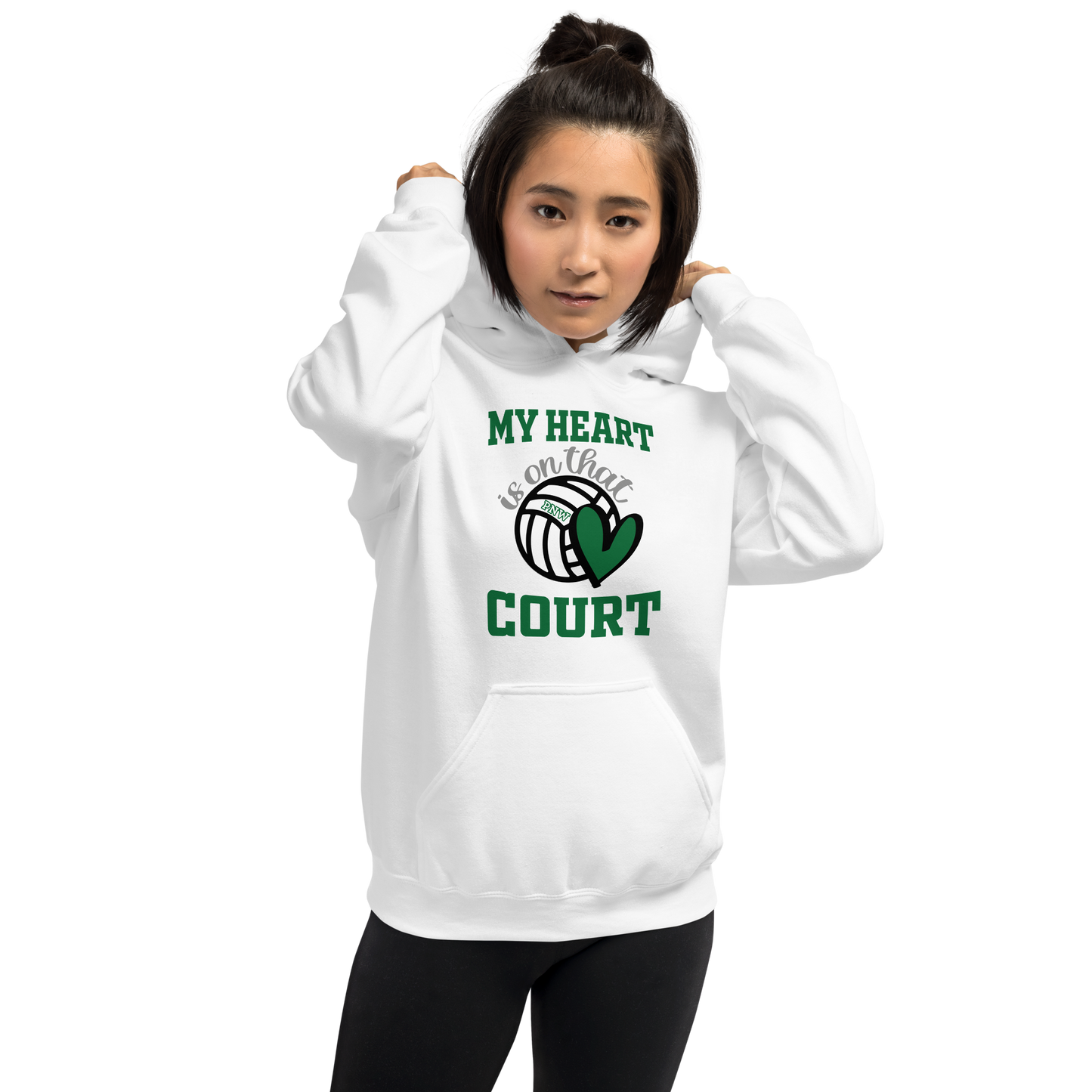 PNW Volleyball Fan Gear - My Heart is on that Court - Tee/Sweatshirt/Hoodie
