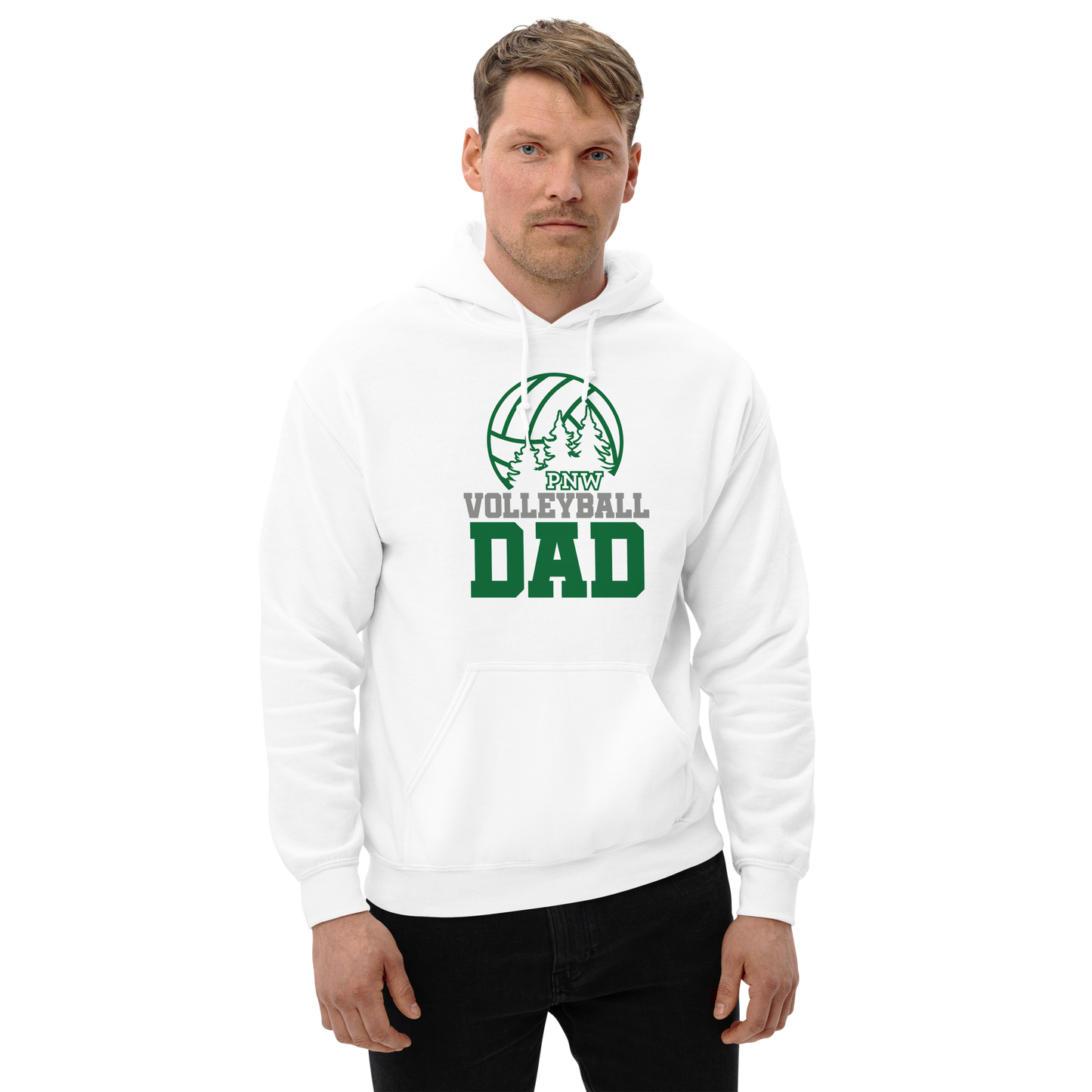 PNW Volleyball Fan Gear - Volleyball DAD Design 3 - Tee/Sweatshirt/Hoodie