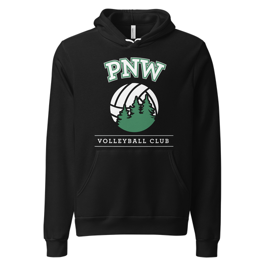 PNW Volleyball - Prep League Hoodie - Black - Front Printed Only - Unisex Sponge Fleece Hoodie