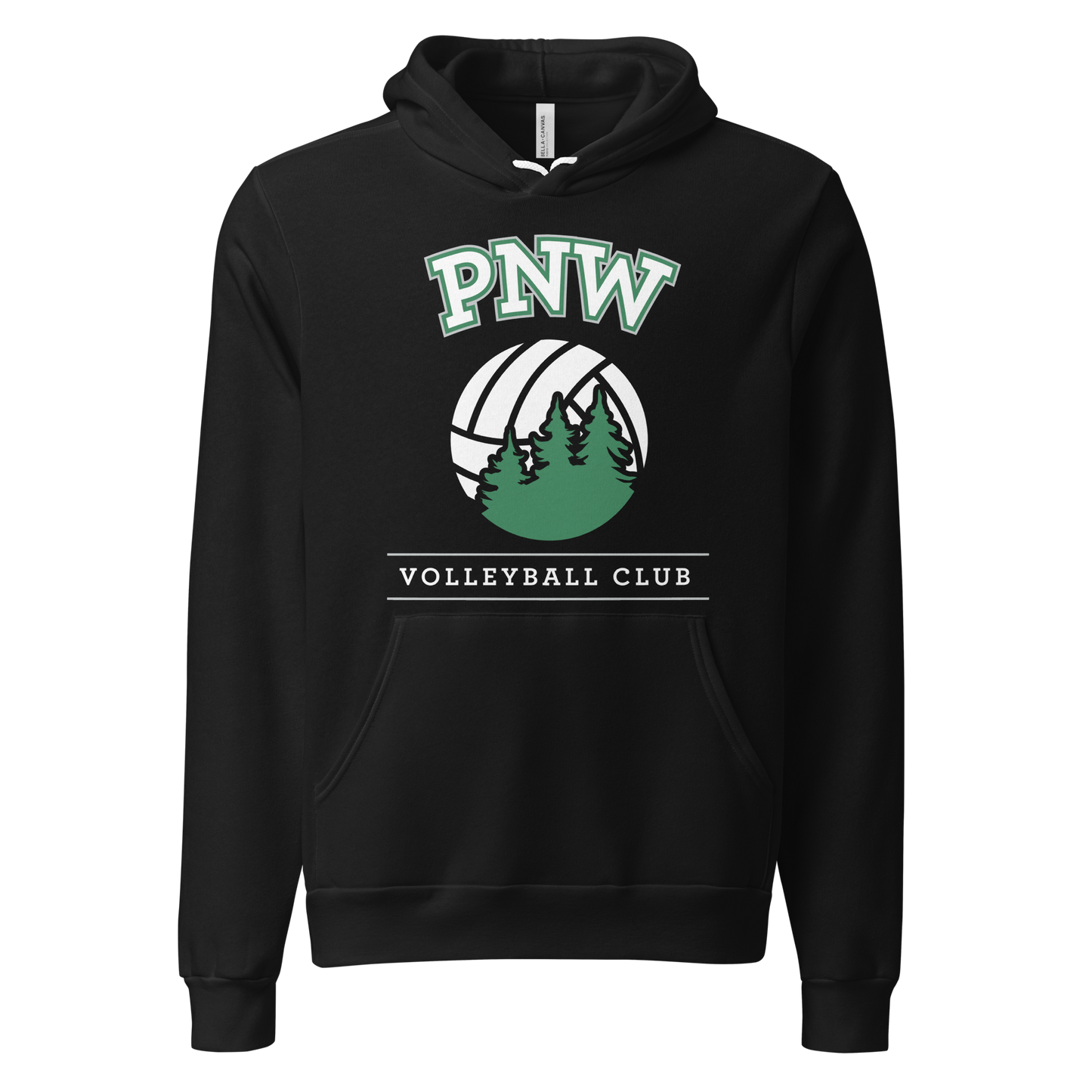 PNW Volleyball - Custom Coaches Gear Hoodie - Black - Unisex Sponge Fleece Hoodie Logo 1