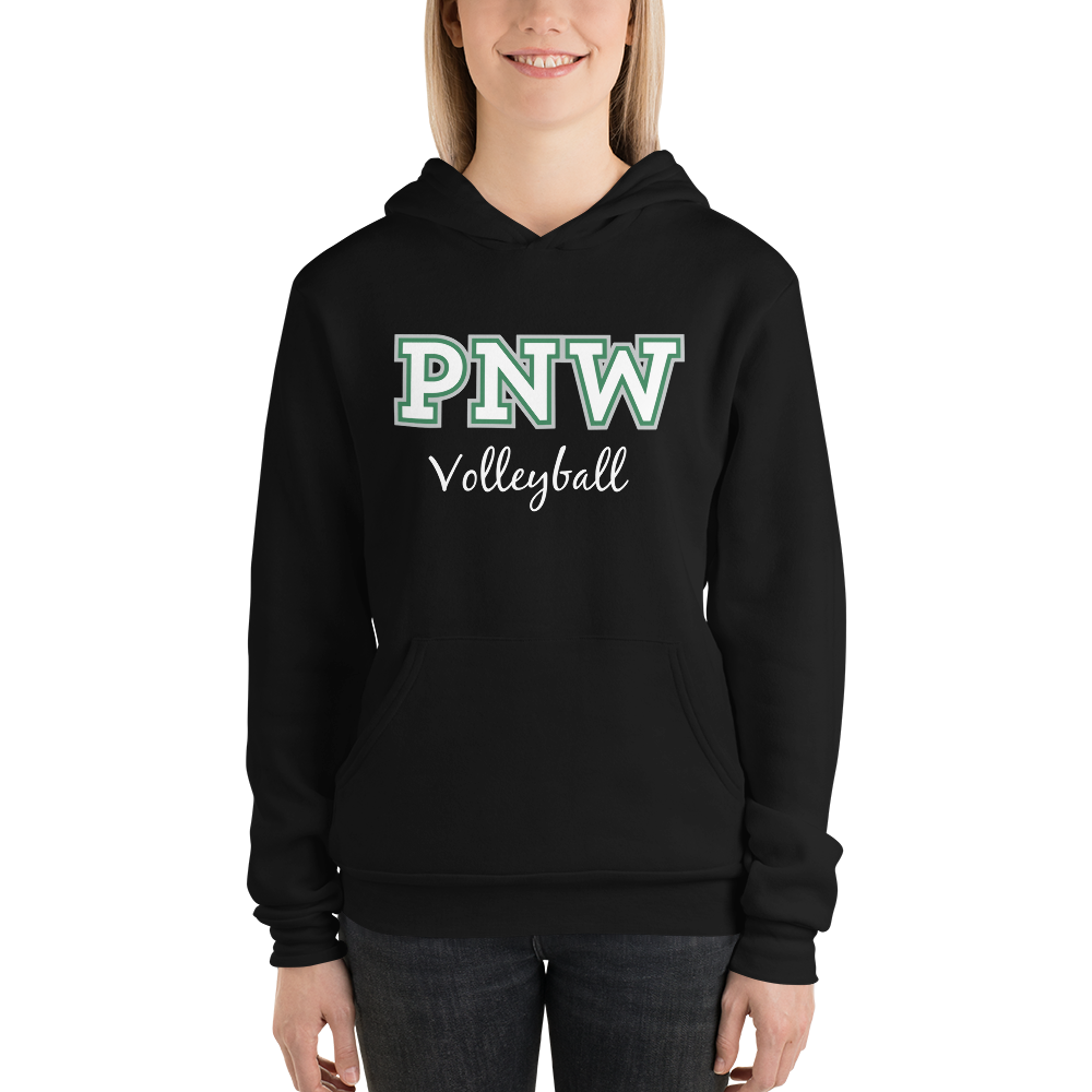 PNW Volleyball - Custom Coaches Gear Hoodie - Black - Unisex Sponge Fleece Hoodie Logo 2