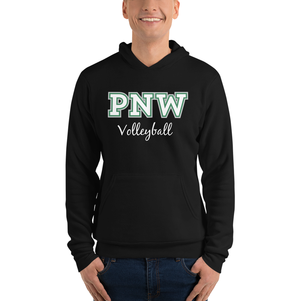 PNW Volleyball - Custom Coaches Gear Hoodie - Black - Unisex Sponge Fleece Hoodie Logo 2