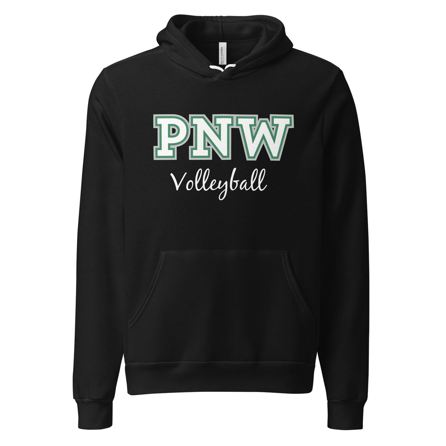 PNW Volleyball - Custom Coaches Gear Hoodie - Black - Unisex Sponge Fleece Hoodie Logo 2