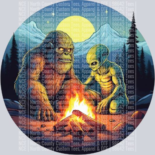 Bigfoot and Alien Camping Fire (21)