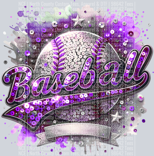 Baseball Blank 1 Purple