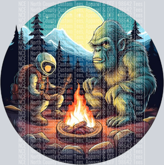 Bigfoot and Alien Camping Fire (27)