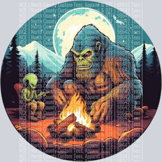 Bigfoot and Alien Camping Fire (17)