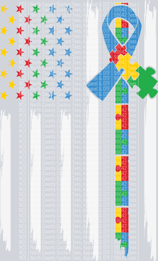 Autism Line Flag