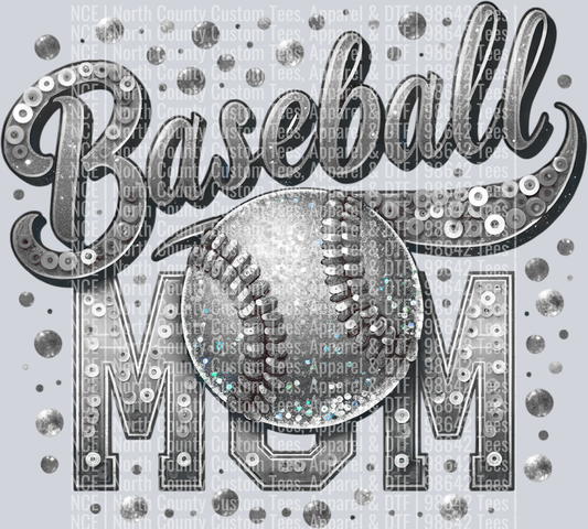 Baseball Mom 2 Gray