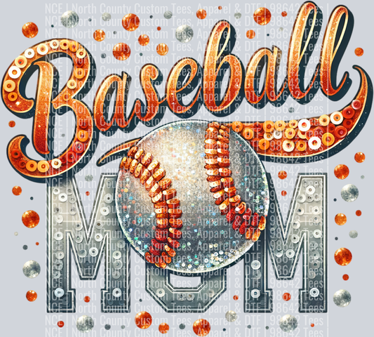 Baseball Mom 2 Orange