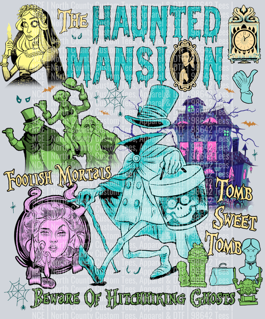 Retro The Haunted Mansion Hitchhiking Ghosts Leota Halloweent
