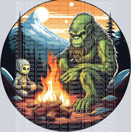 Bigfoot and Alien Camping Fire (9)