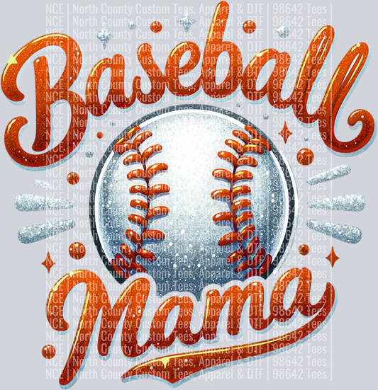 Baseball Mama 1 Orange
