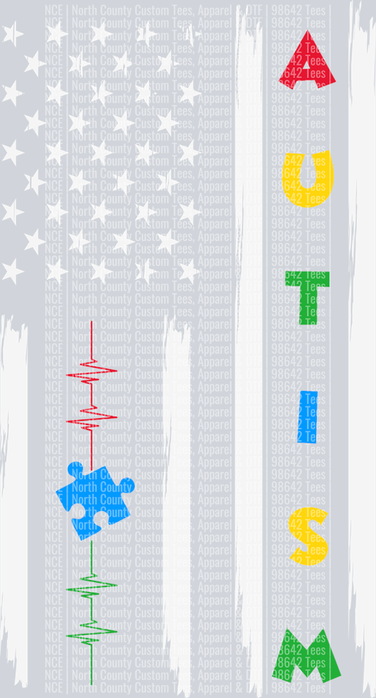 Autism Heartbeat Flag