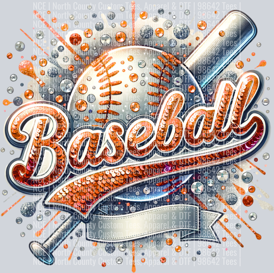 Baseball Blank 3 Orange