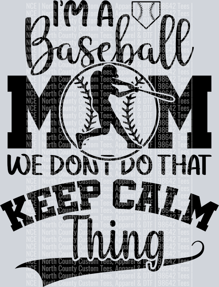 Baseball Mom Keep Calm-27