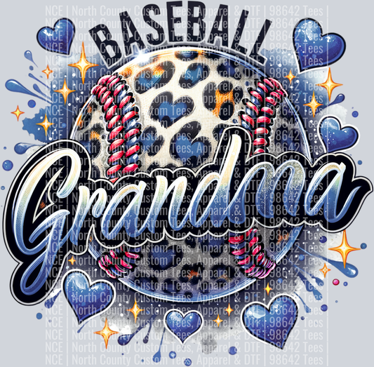 Baseball Grandma 1 Navy Blue