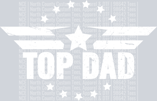 Top Dad - WHITE - Grunge