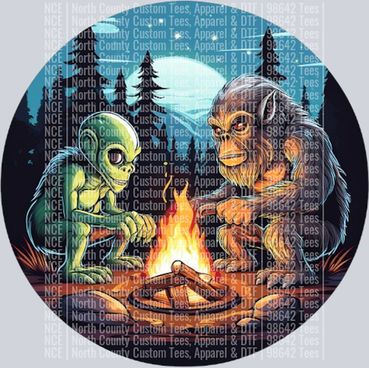 Bigfoot and Alien Camping Fire (14)