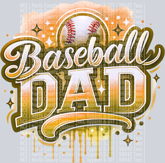 Baseball Dad 1 Orange