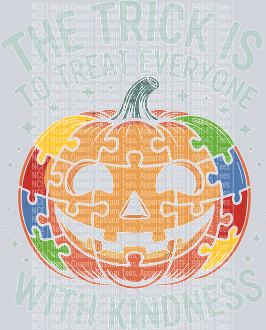 The Trick is - Halloween Autism - Colored