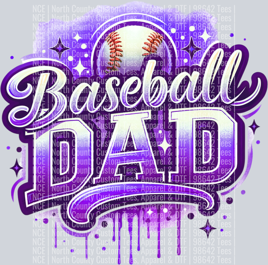 Baseball Dad 1 Purple