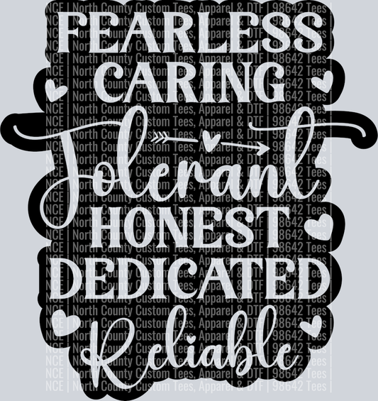 Fearless caring tolerant honest dedicated reliable-01