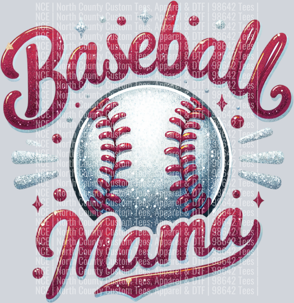 Baseball Mama 1 Maroon
