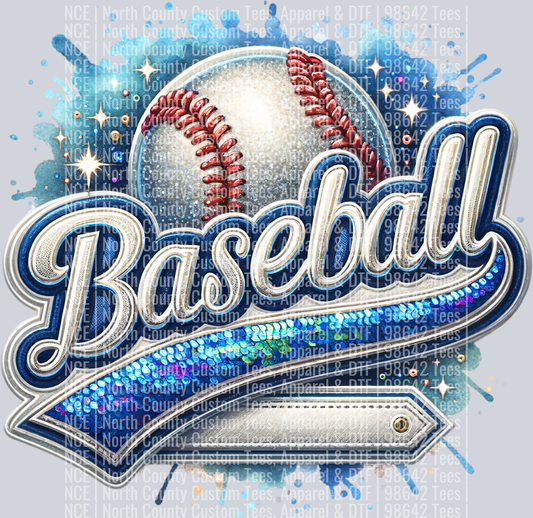 Baseball Blank 2 Lt Blue