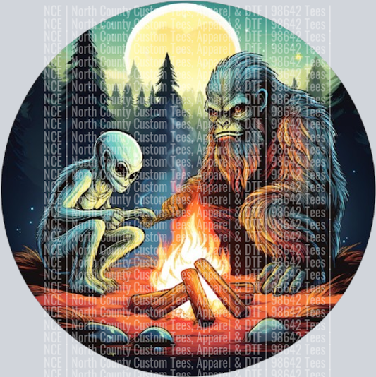 Bigfoot and Alien Camping Fire (15)