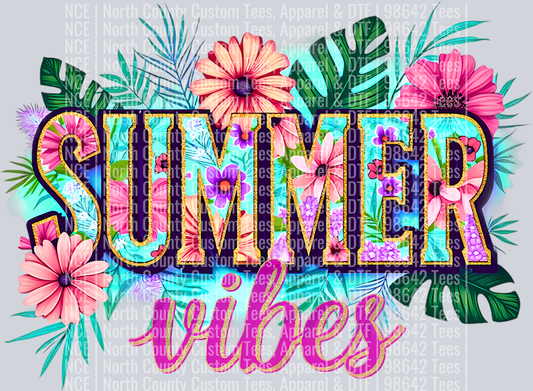 Green Floral Summer vibes png