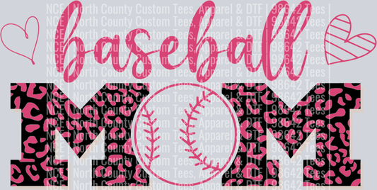 Baseball Mom Pink Leopard 8