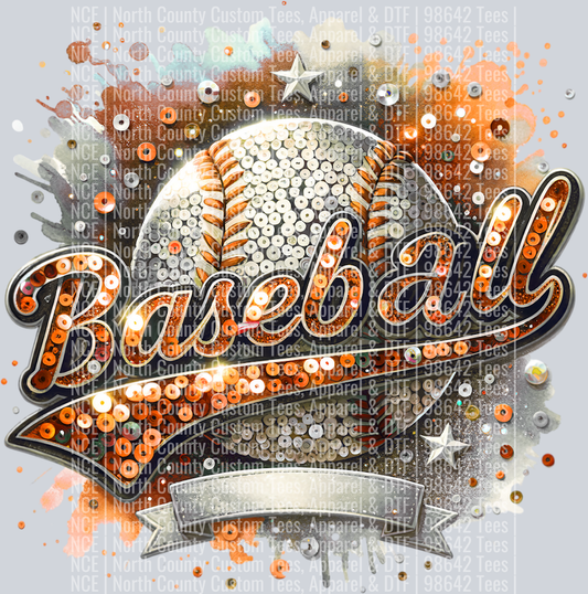 Baseball Blank 1 Orange