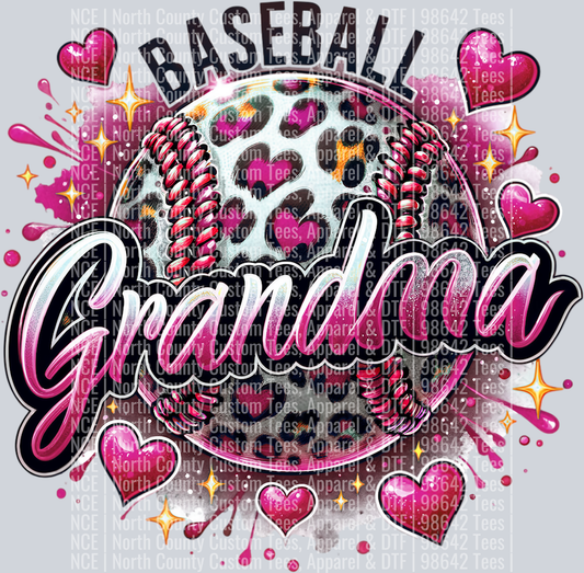 Baseball Grandma 1 Maroon