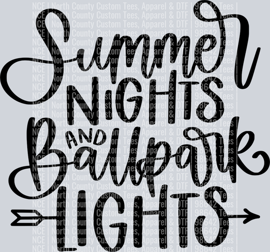 summer nights and ballpark lights