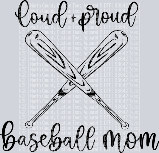 loud and proud baseball mom