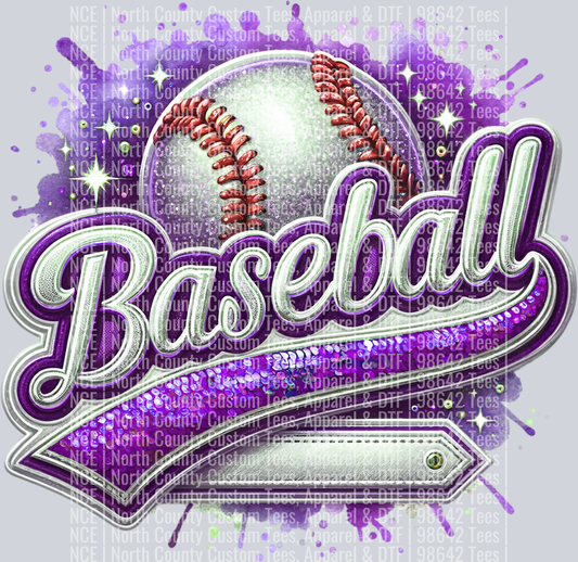 Baseball Blank 2 Purple