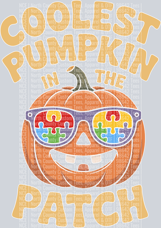 Coolest Pumpkin - Autism - Colored