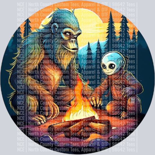 Bigfoot and Alien Camping Fire (23)