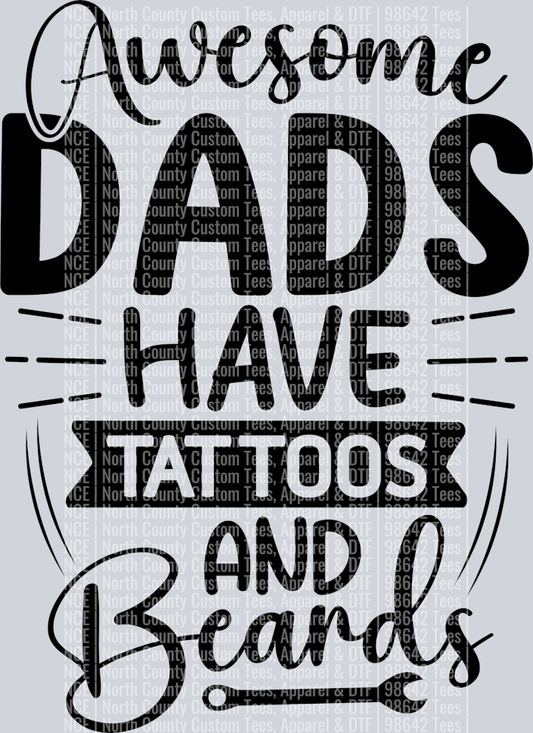 Awesome dads have tattoos and beards-01