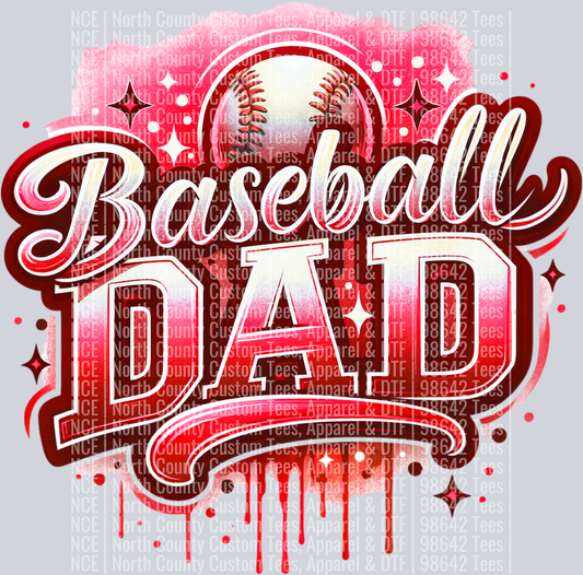 Baseball Dad 1 Red