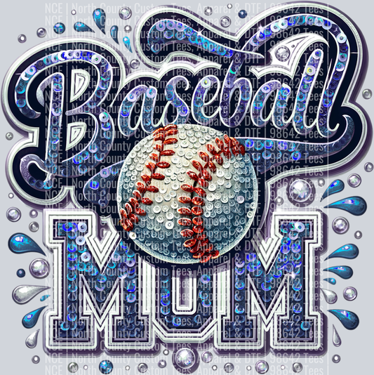 Baseball Mom 1 Navy Blue
