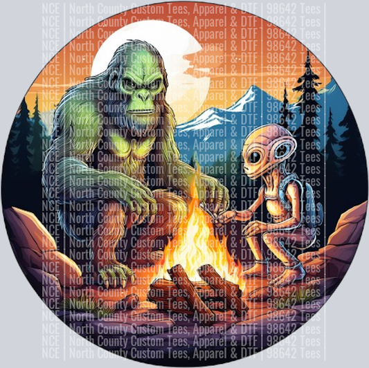 Bigfoot and Alien Camping Fire (18)