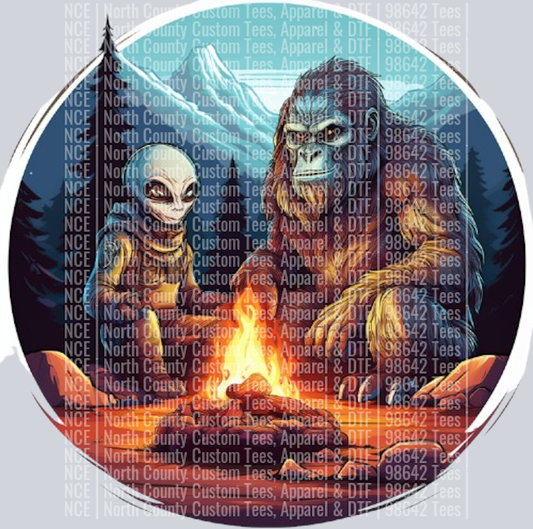 Bigfoot and Alien Camping Fire (22)