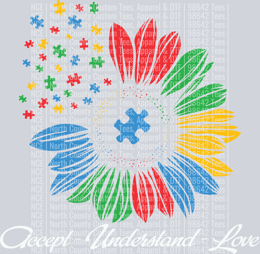 Accept Understand Love - Flower