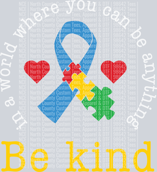 Be Kind - Ribbon Heart